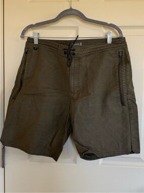 Roark Olive Green Layover Traveler Shorts